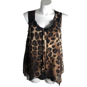 Atelier 29 animal print plus size sleeveless top Size 1X stretch